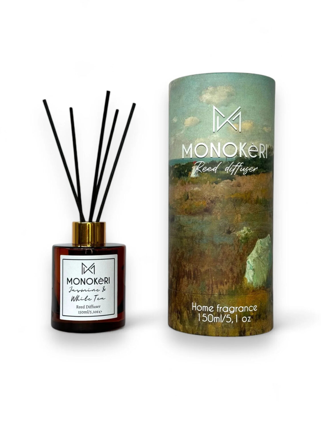 ΜΟΝΟΚeRI Jasmine & White Tea-Reed Diffuser